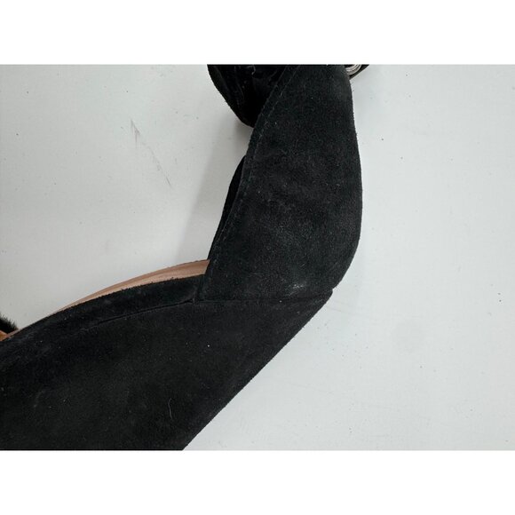 Isabel Marant Pony Hair Black Suede Ankle Strap Wedges Heels Size 8 or EU 38 Mad - Picture 4 of 12